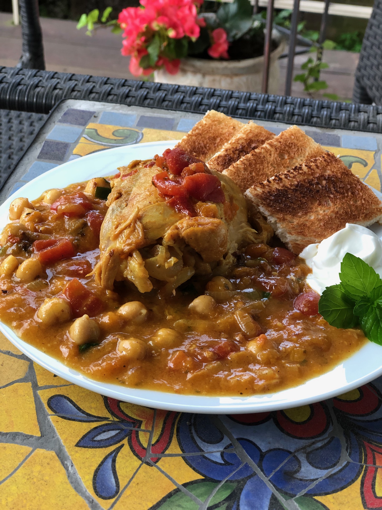 Instant Pot® Chicken Tagine with Apricots and Chickpeas