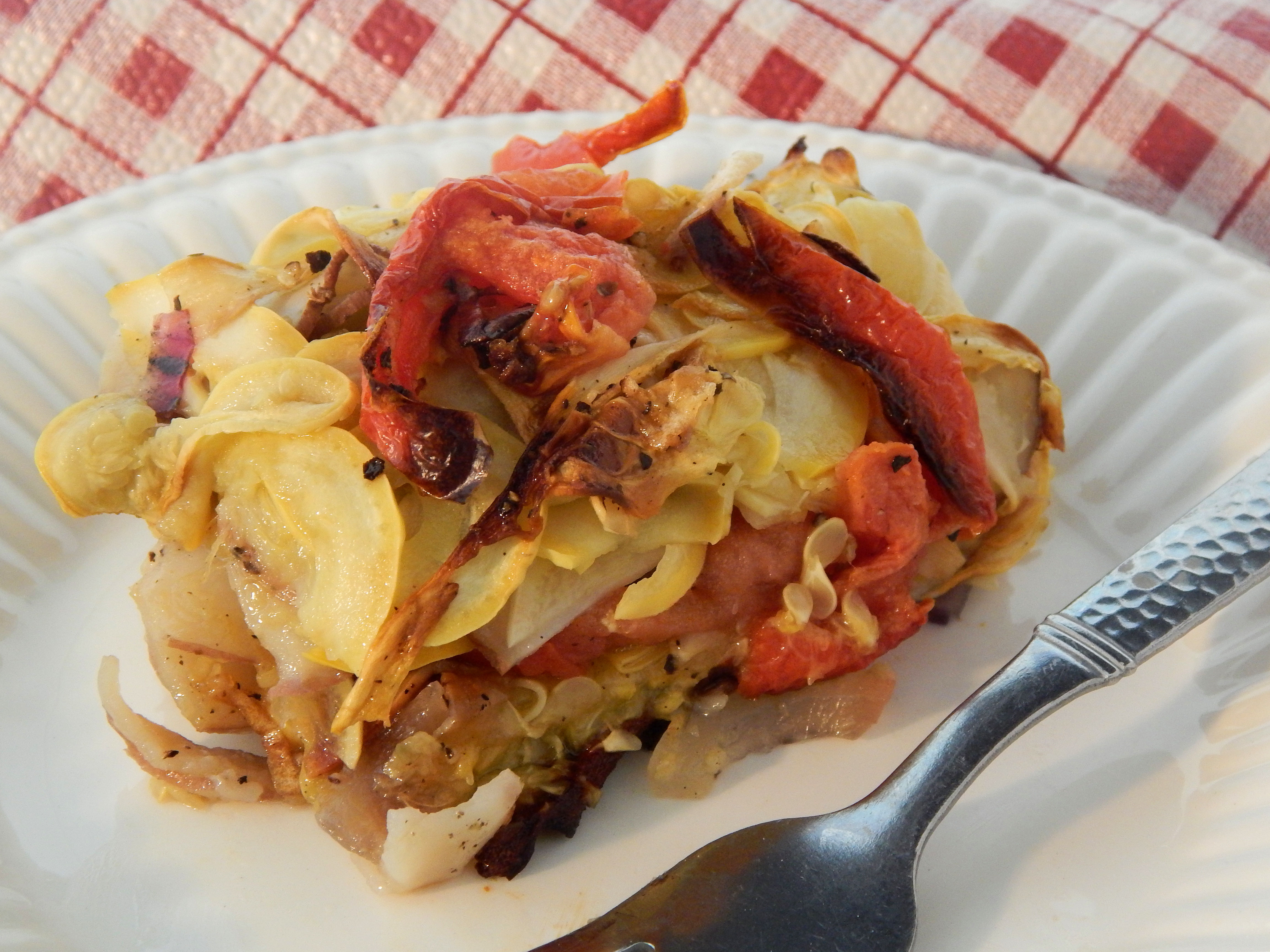Vegetarian Potato and Squash Casserole