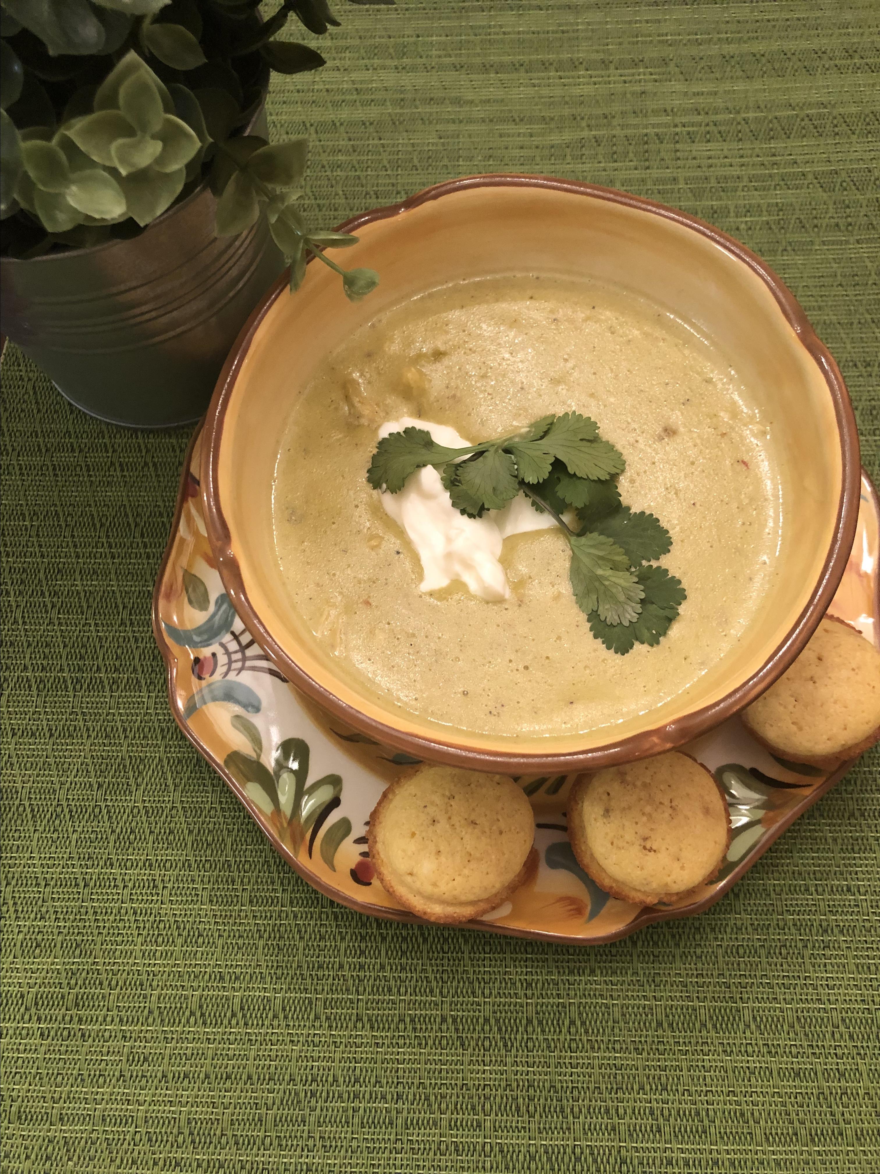 Poblano Chicken Cheese Soup