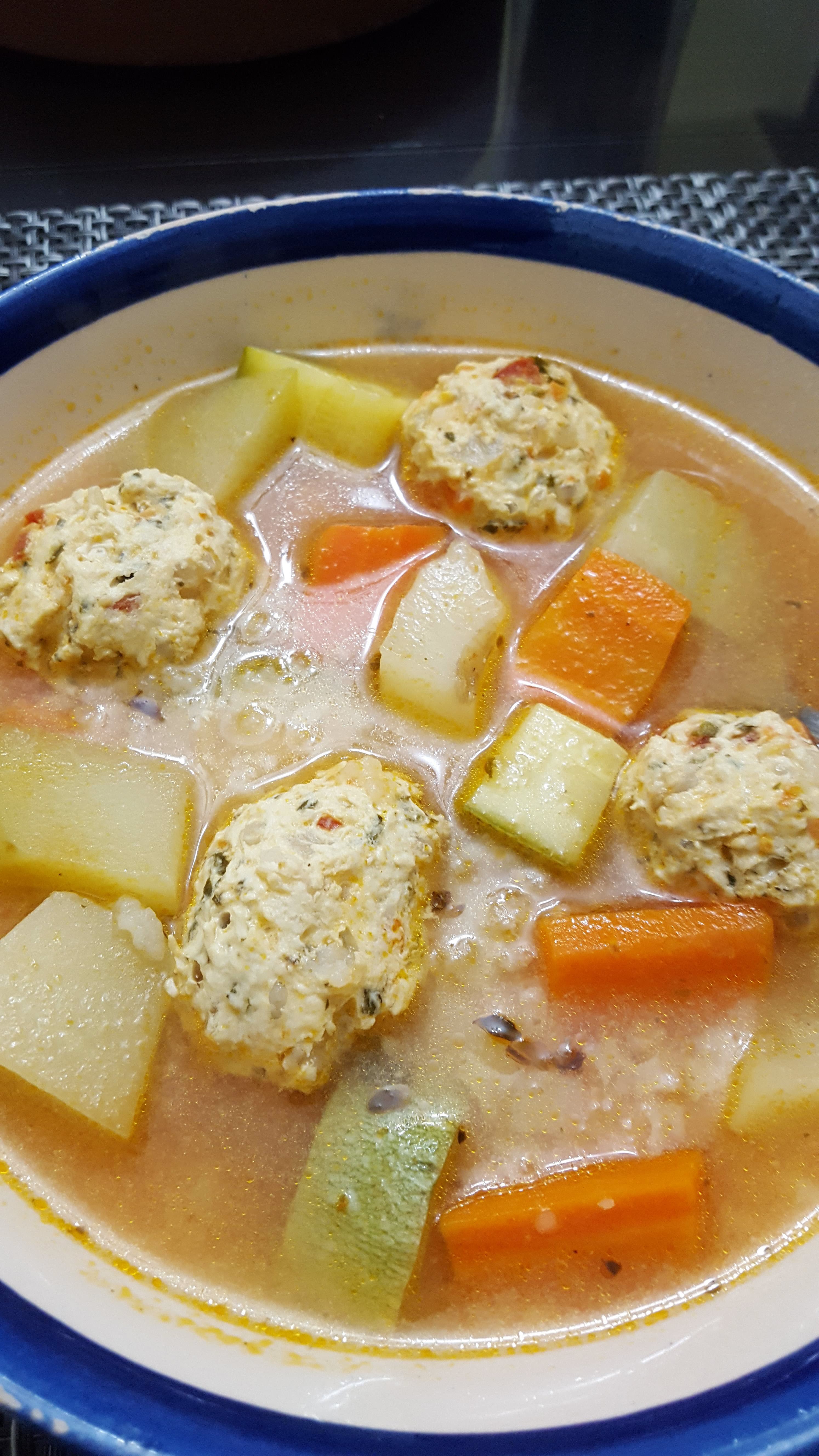 Mexican Chicken Meatball Soup (Sopa de Albondigas de Pollo)