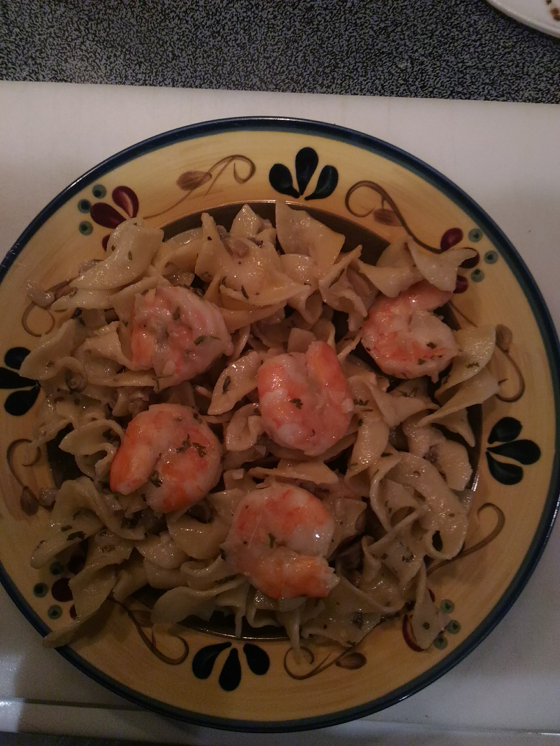 Garlic Shrimp Scampi with Mushrooms