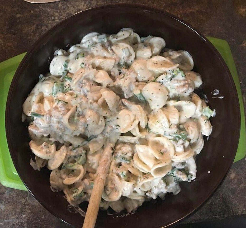 Creamy Orecchiette Pasta with Italian Sausage and Broccolini