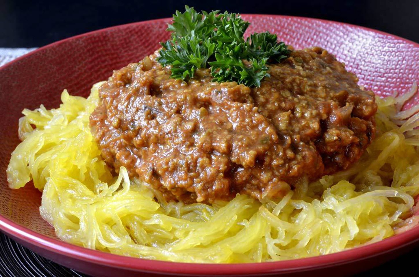Low-Carb, Vegan Spaghetti Squash 'Bolognese'