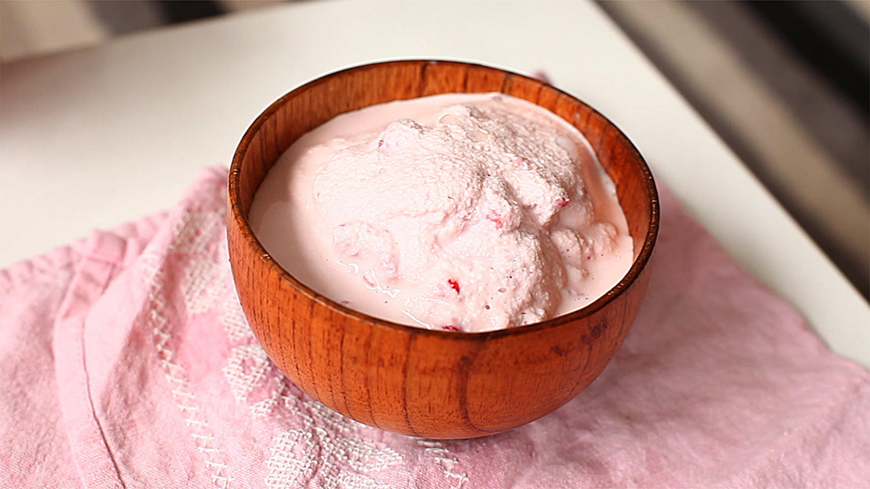 Fresh Fruit Ice Cream in a Baggie