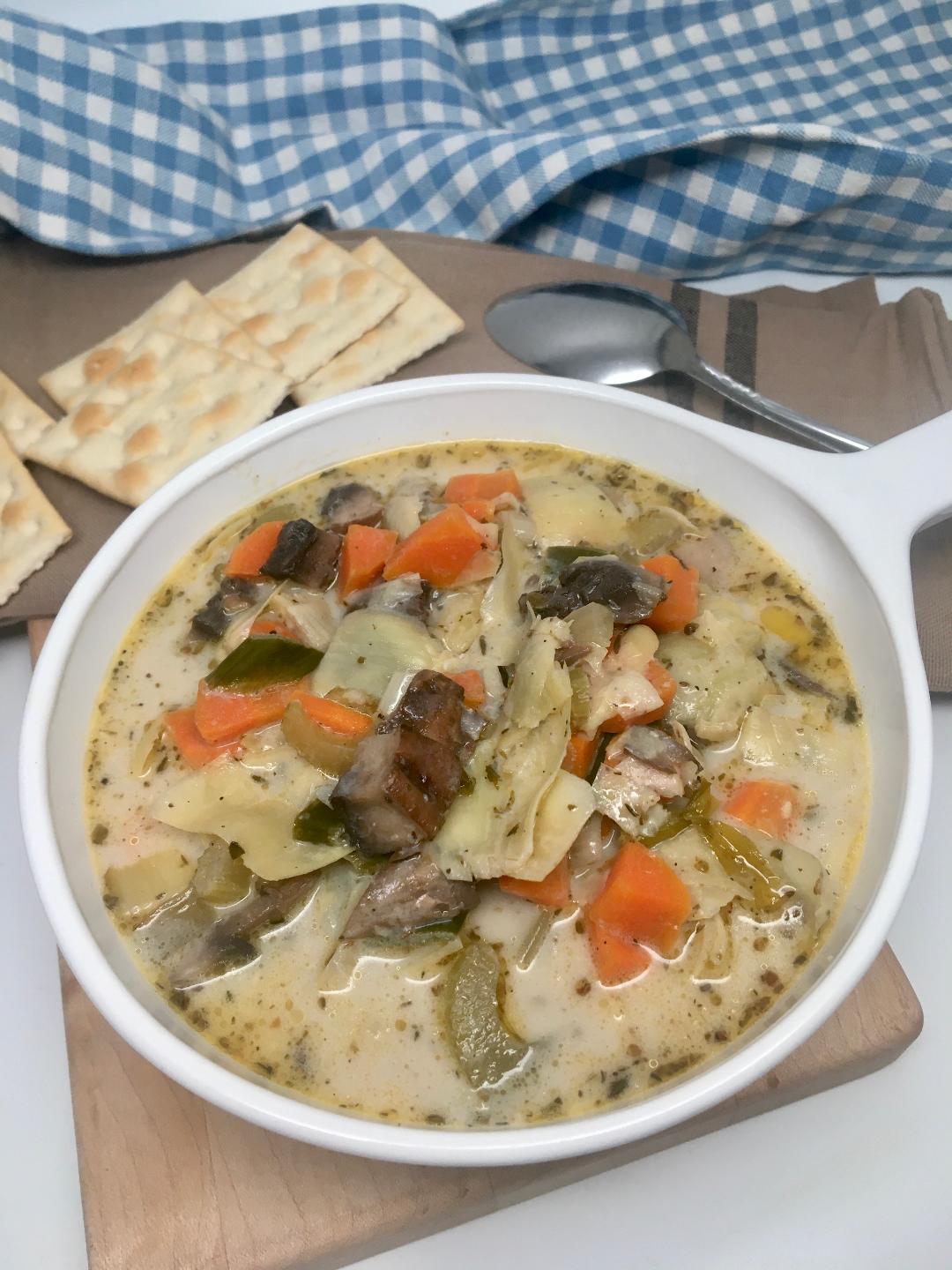 Portobello Artichoke Soup