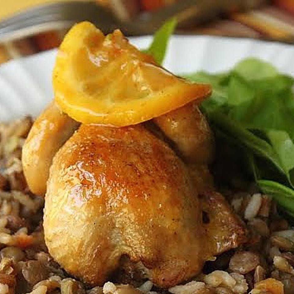 Roast Quail with Cured Lemon