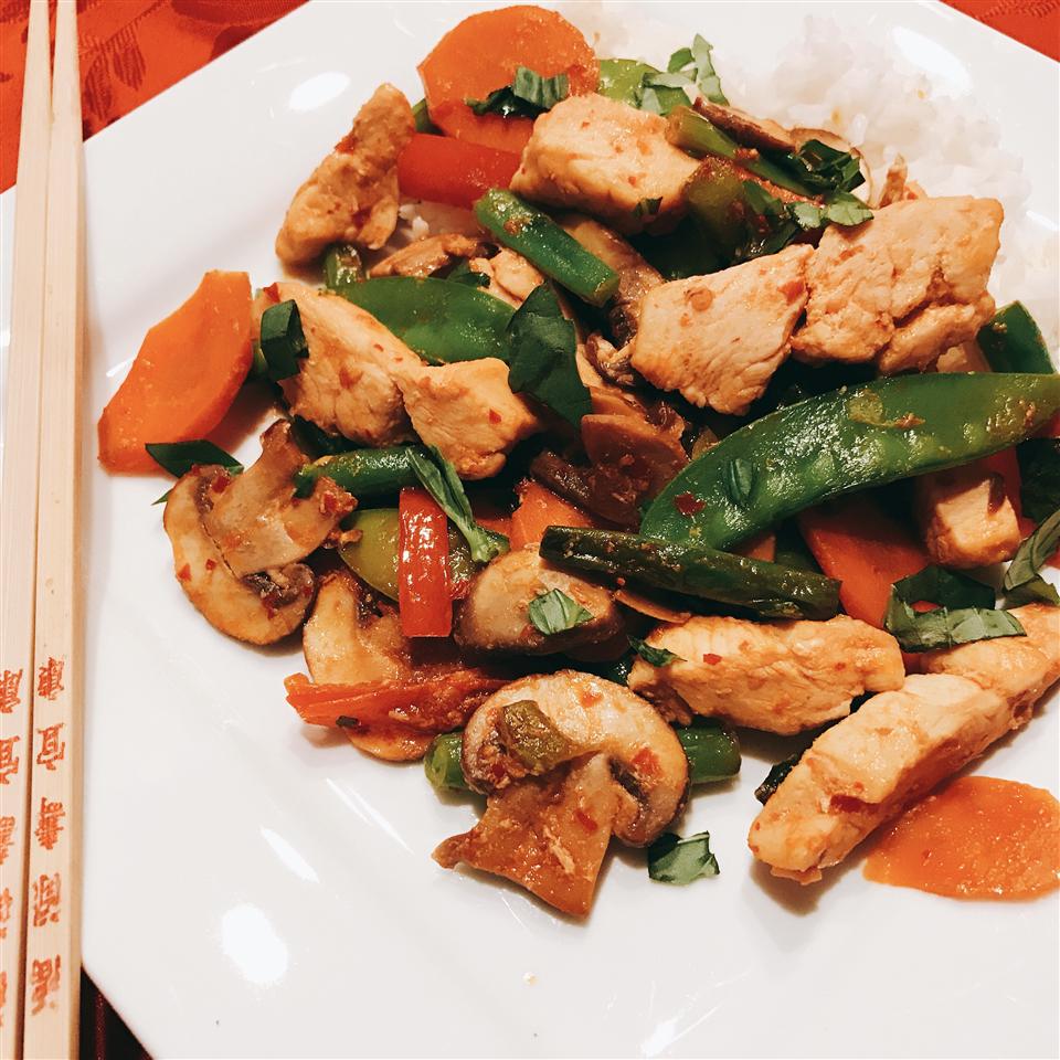 NP's Spicy Thai Basil Chicken and Veggies
