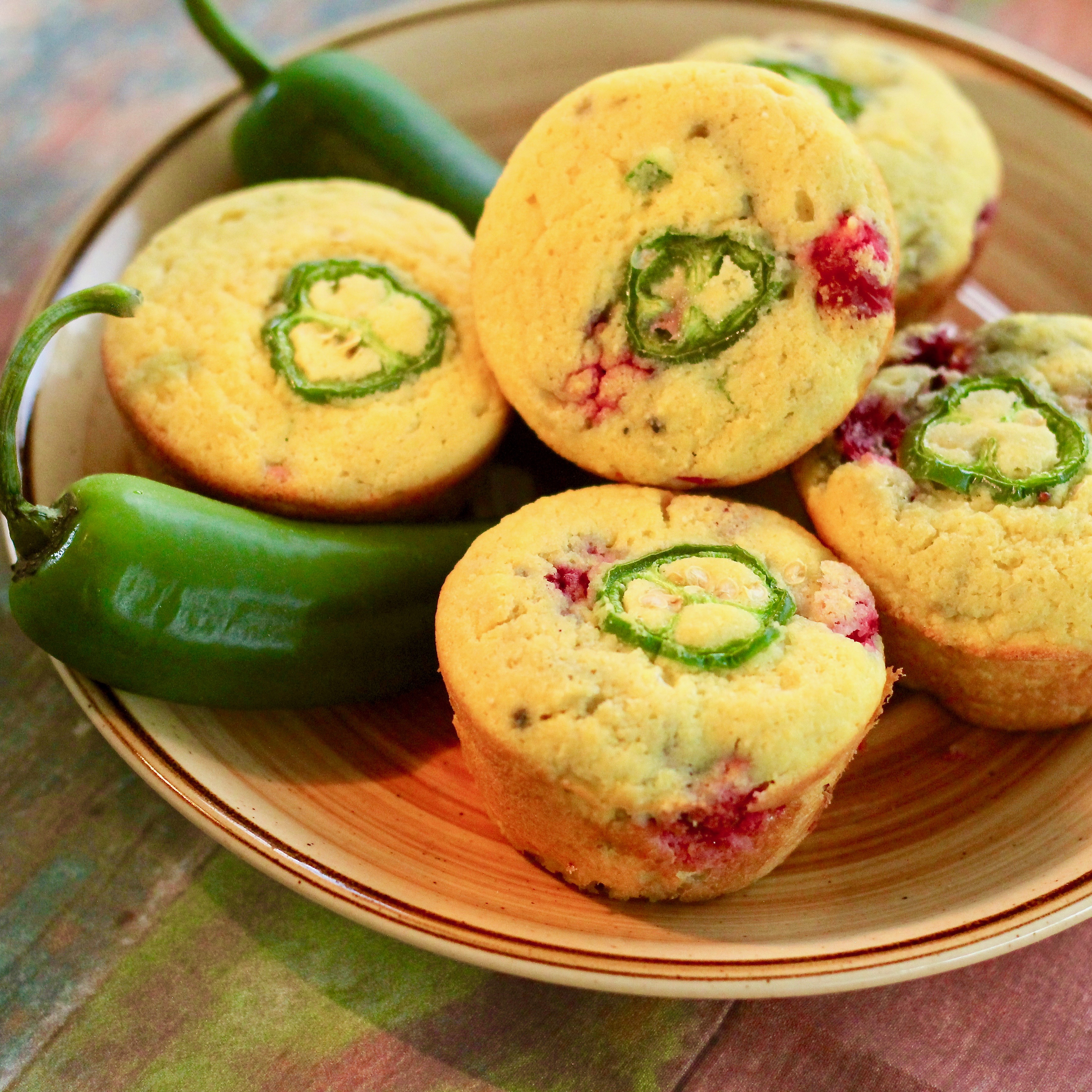 Cranberry Jalapeno "Cornbread" Muffins