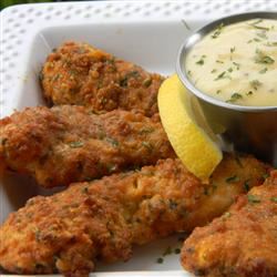 Zesty Low-Fat Chicken Strips with Honey Mustard Dip