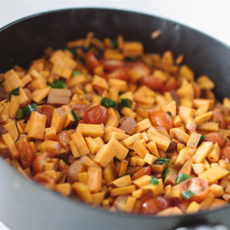 Sweet Potato and Pastrami Hash
