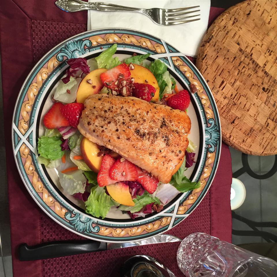 Grilled Arctic Char on Bed of Greens