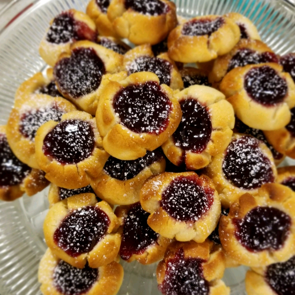 Jam Filled Thumbprint Cookies