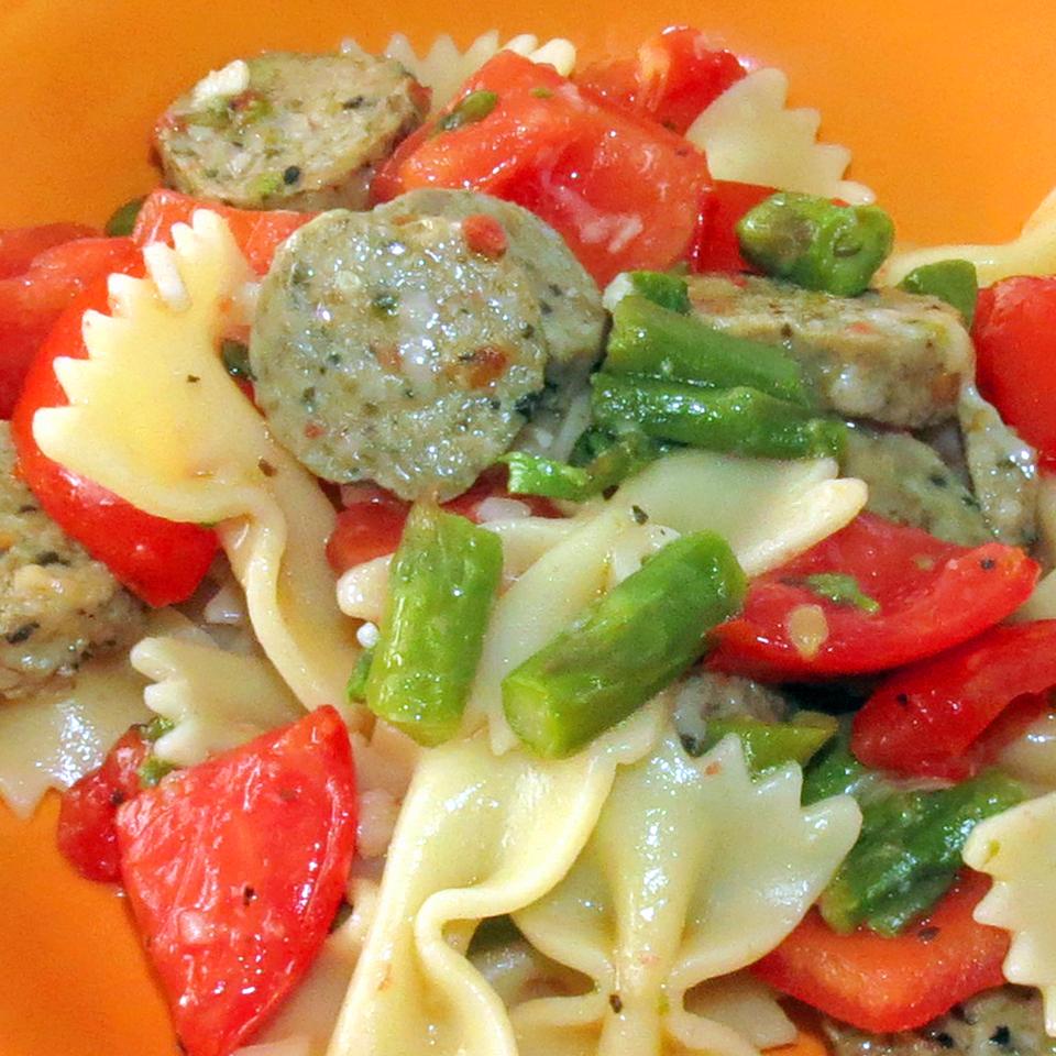Sausage and Asparagus Spaghettini