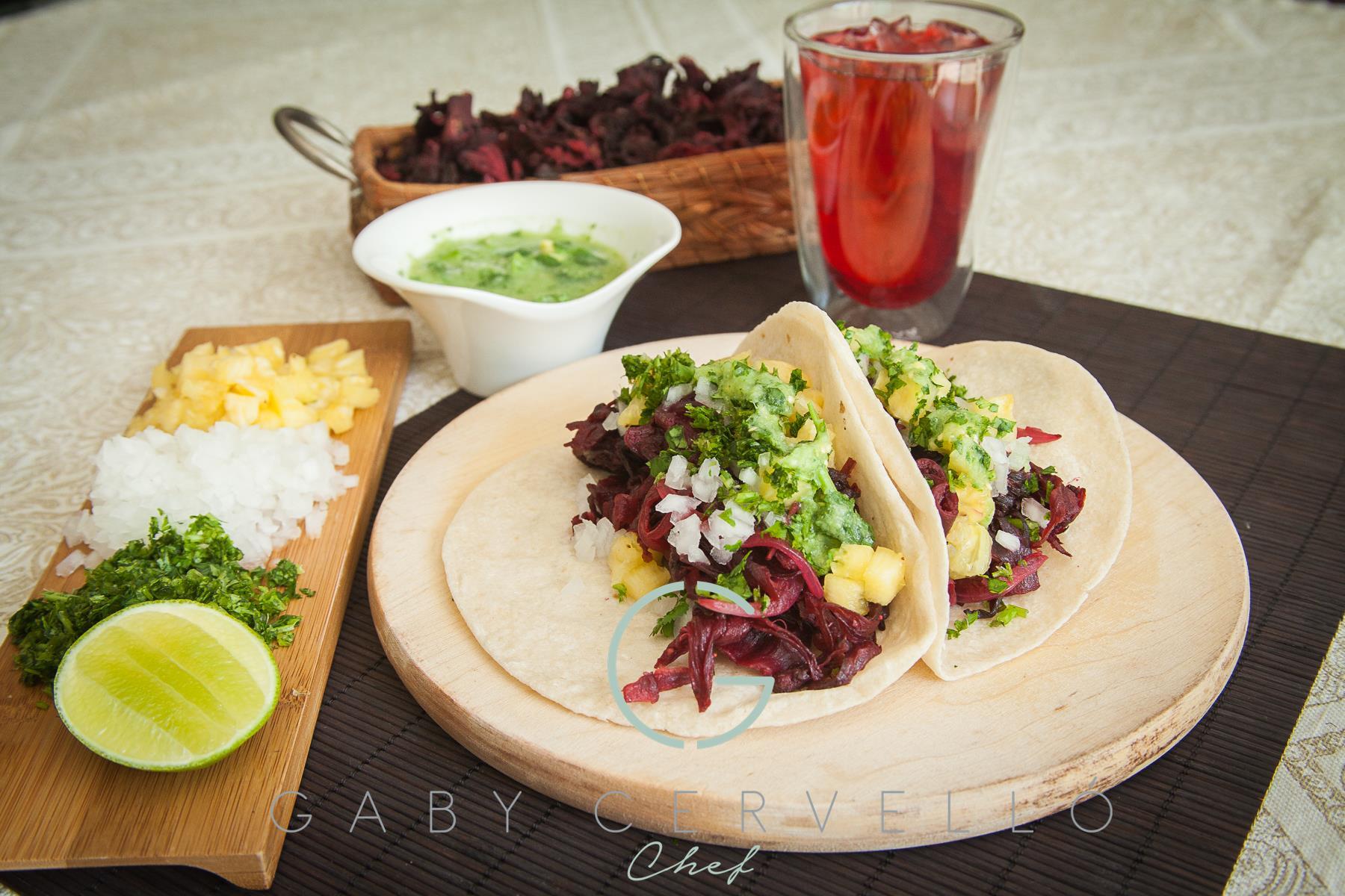 Tacos de Jamaica (Vegan Hibiscus Tacos)