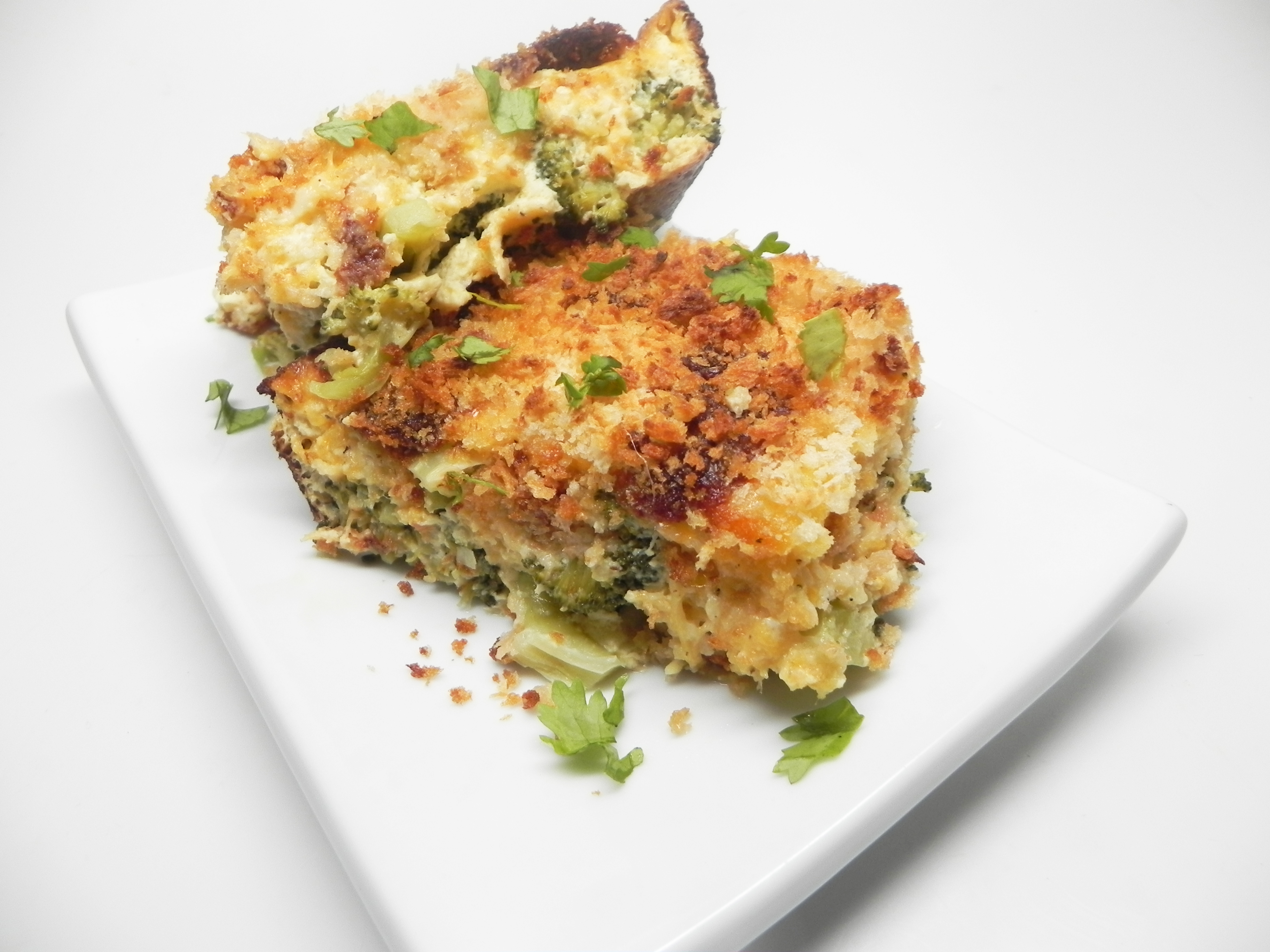 Three-Cheese Broccoli Gratin