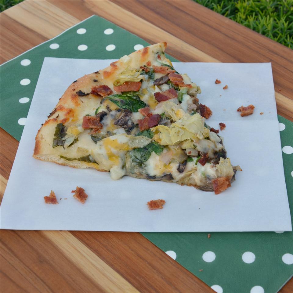 Bacon Spinach Artichoke Pizza