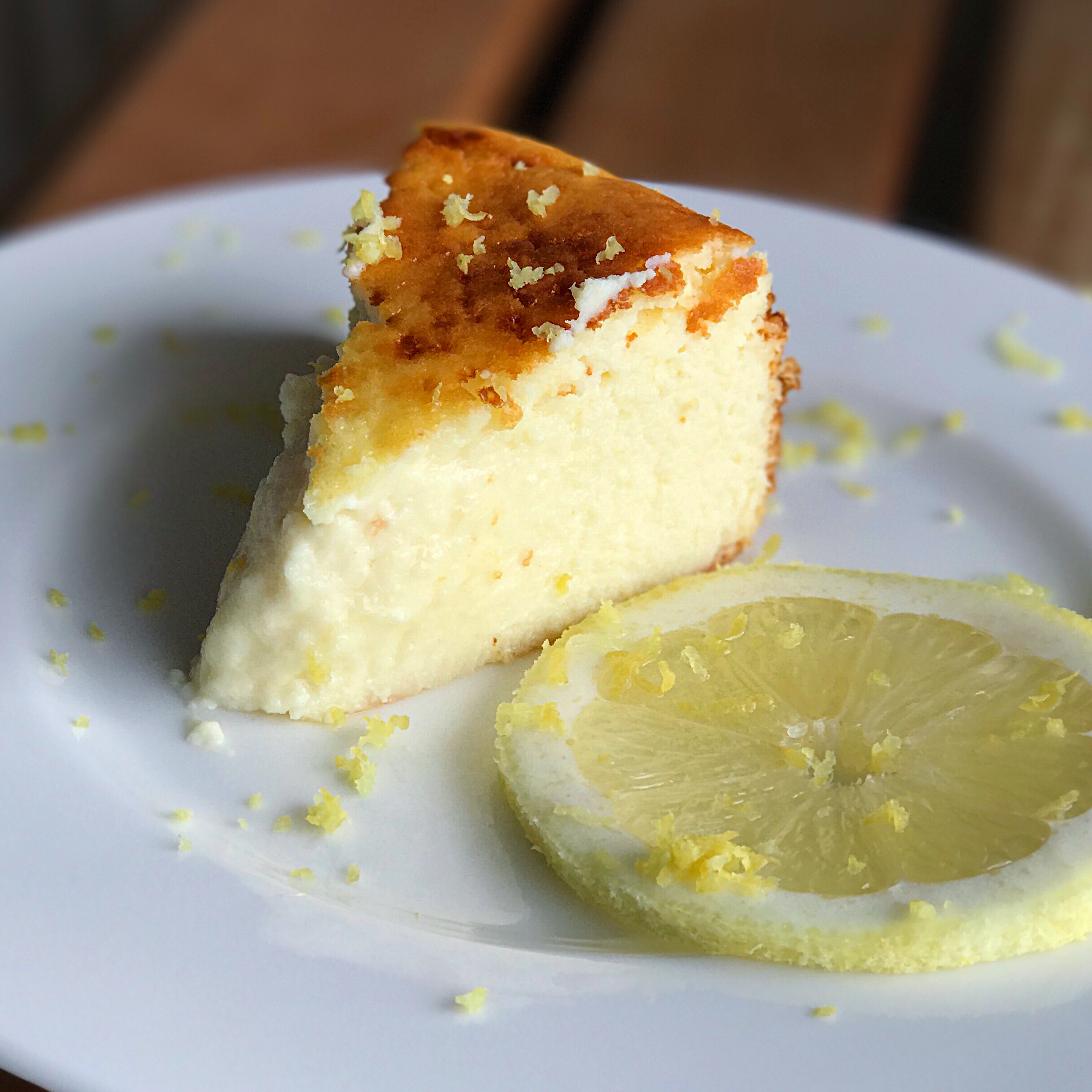 Ricotta and lemon cheesecake