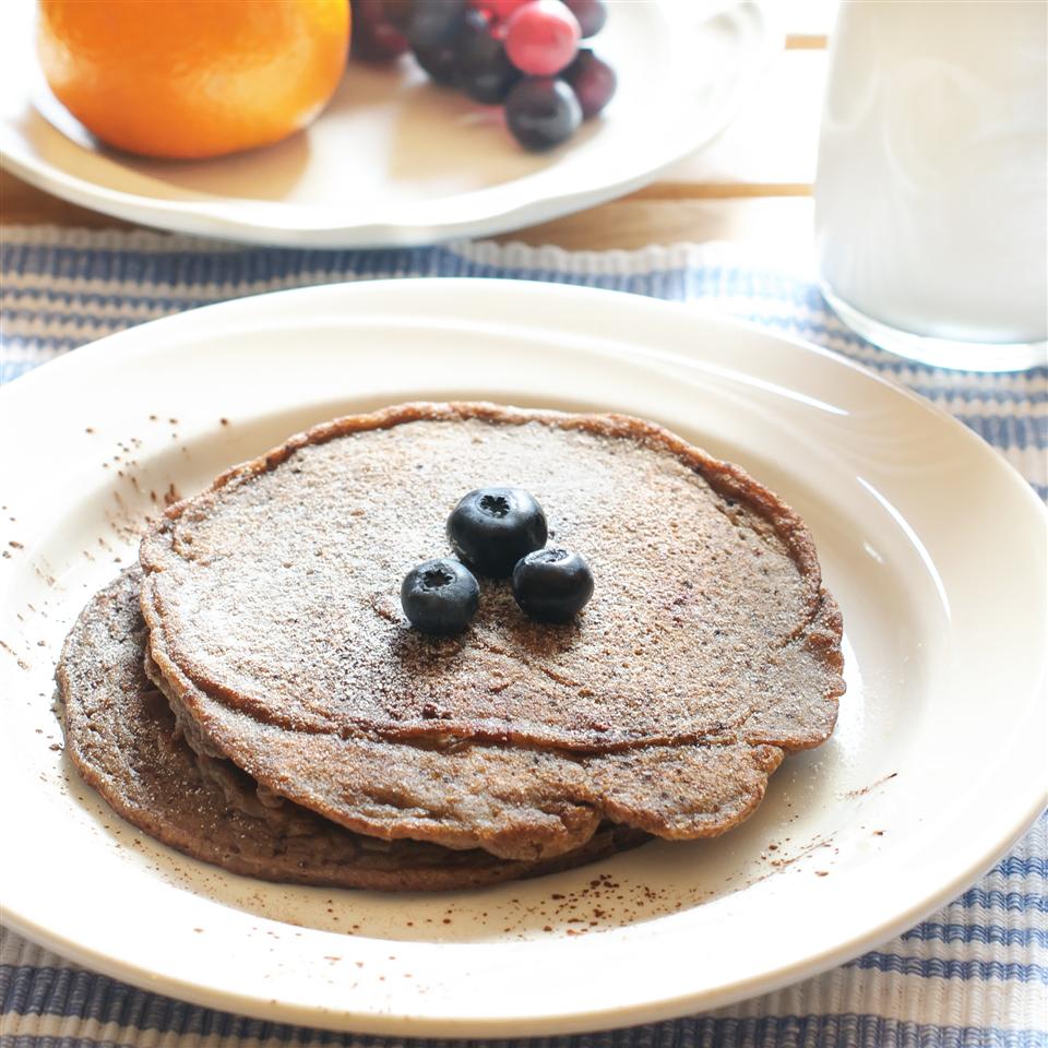Easy Banana Chia Blueberry Pancakes