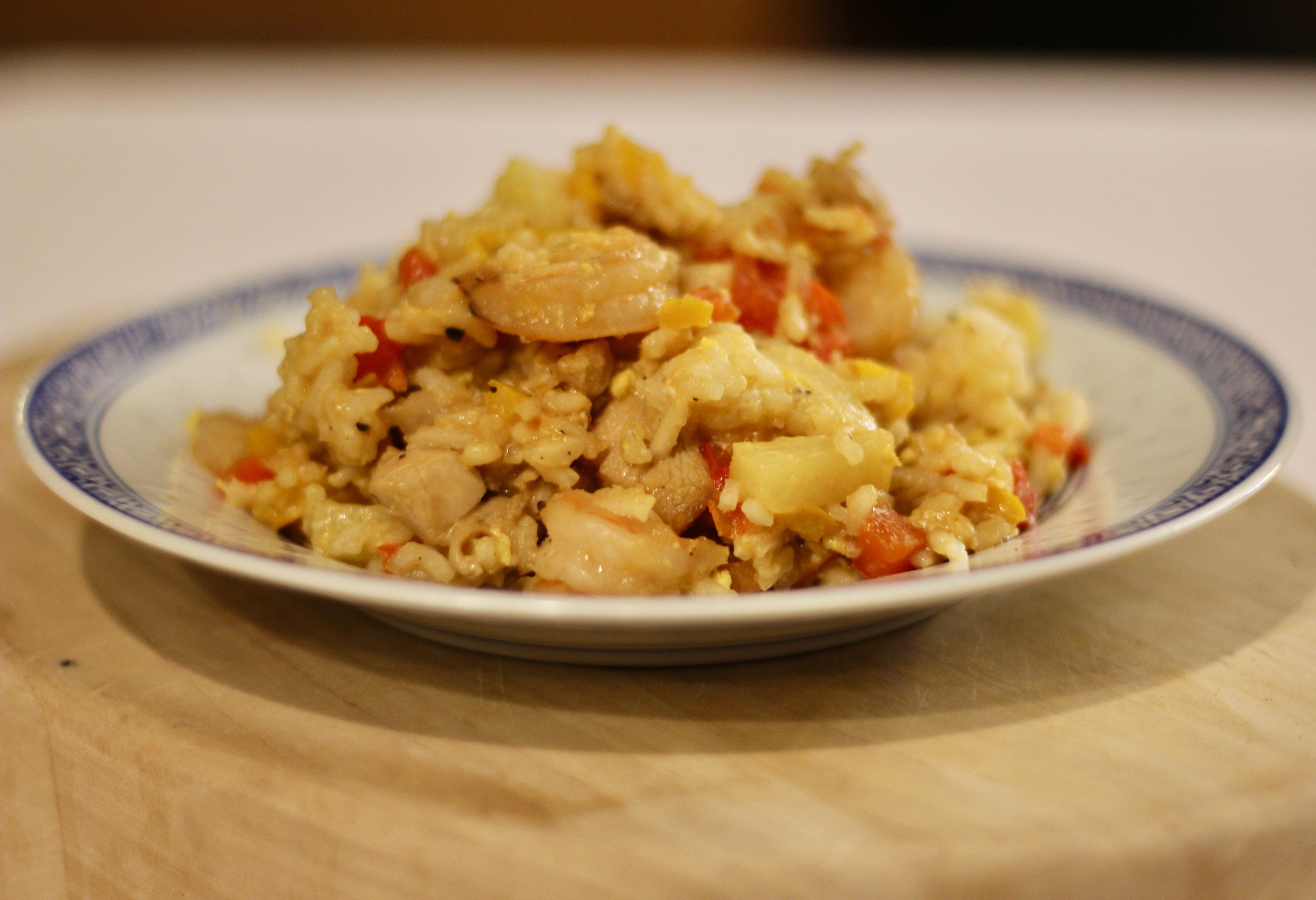 Chicken, Shrimp, and Pineapple Fried Rice