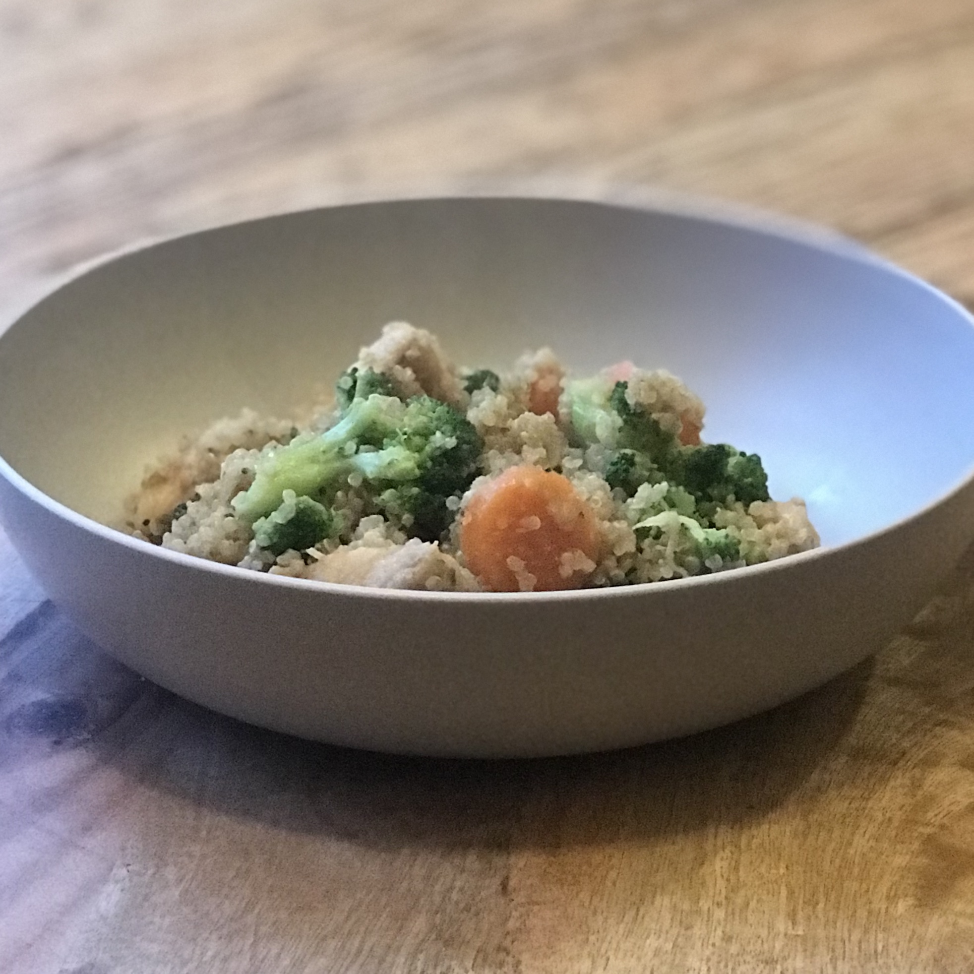 Quinoa, Broccoli, and Chicken Bowl