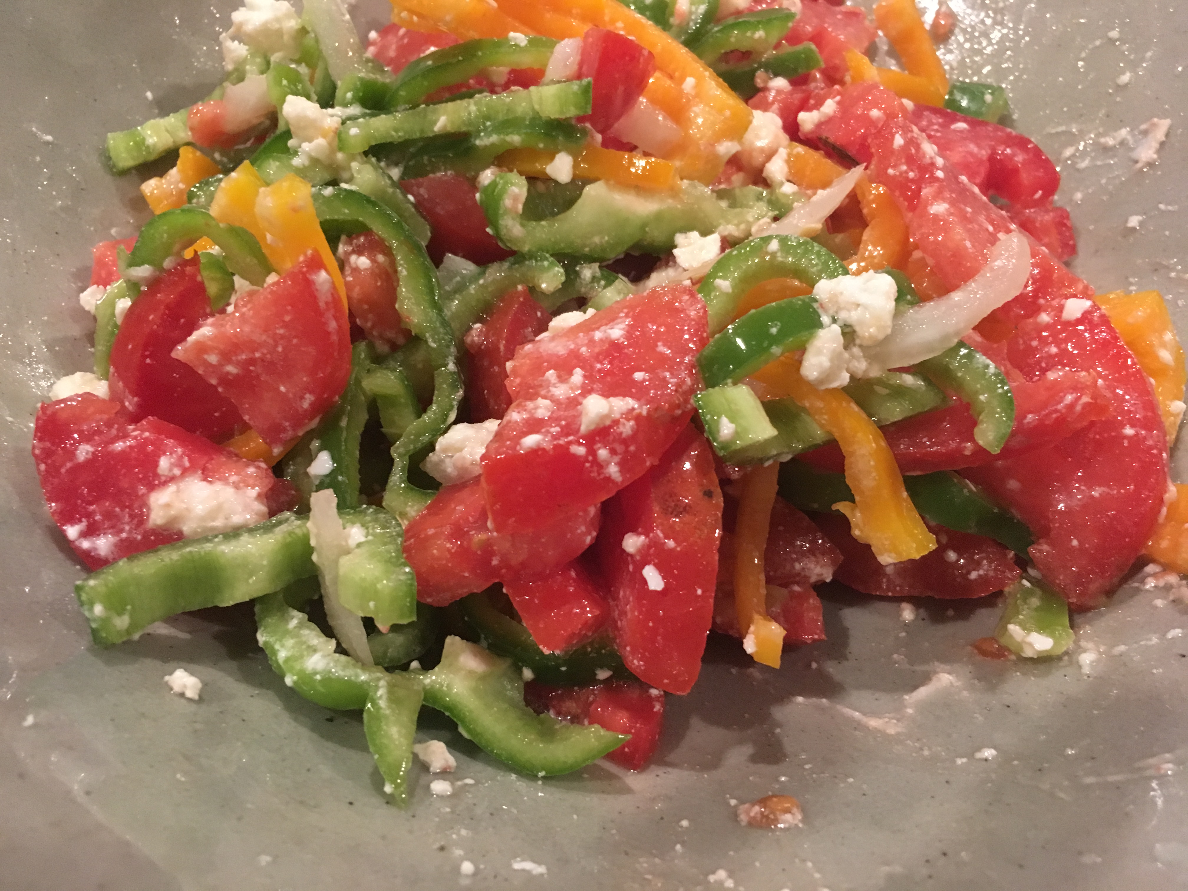Bell Pepper, Tomato, and Feta Salad