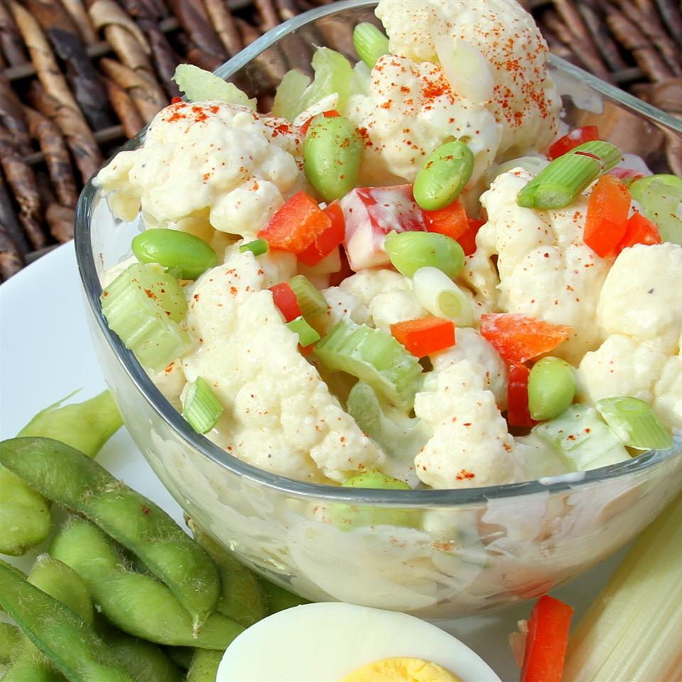 Healthy Cauliflower and Edamame Salad