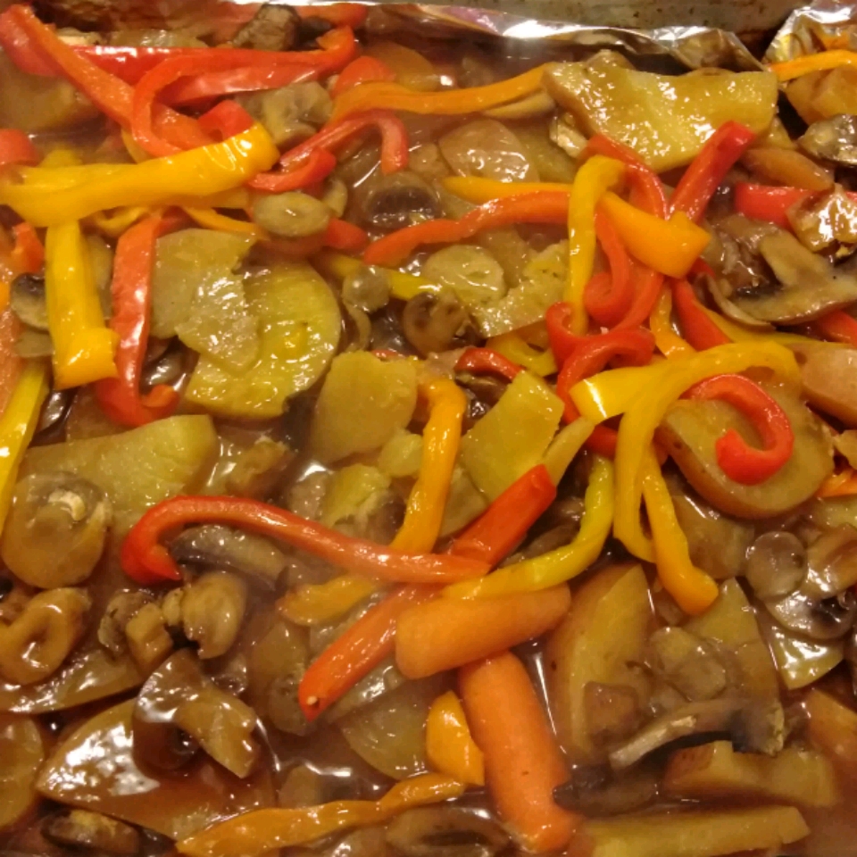 Sheet Pan Ground Beef, Potato, and Carrot Dinner