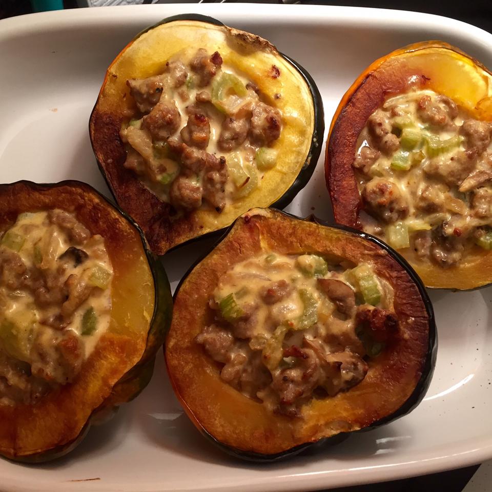 Squasage (Sausage-stuffed Squash)