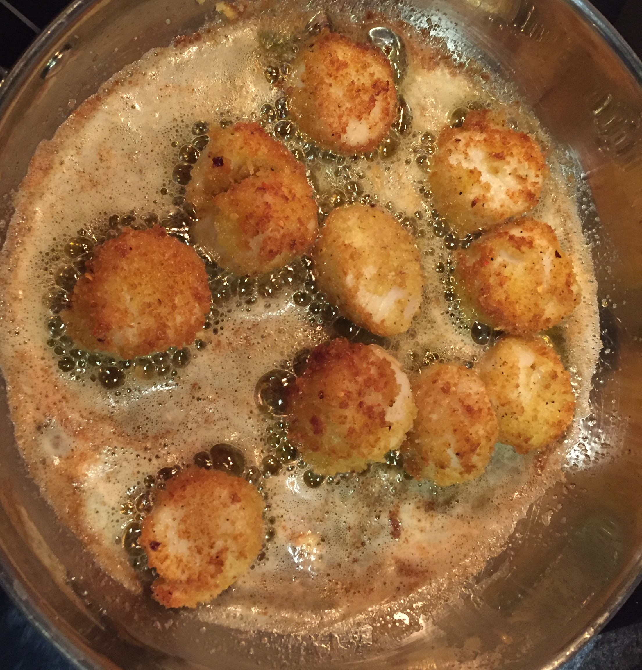 Breaded and Fried Scallops