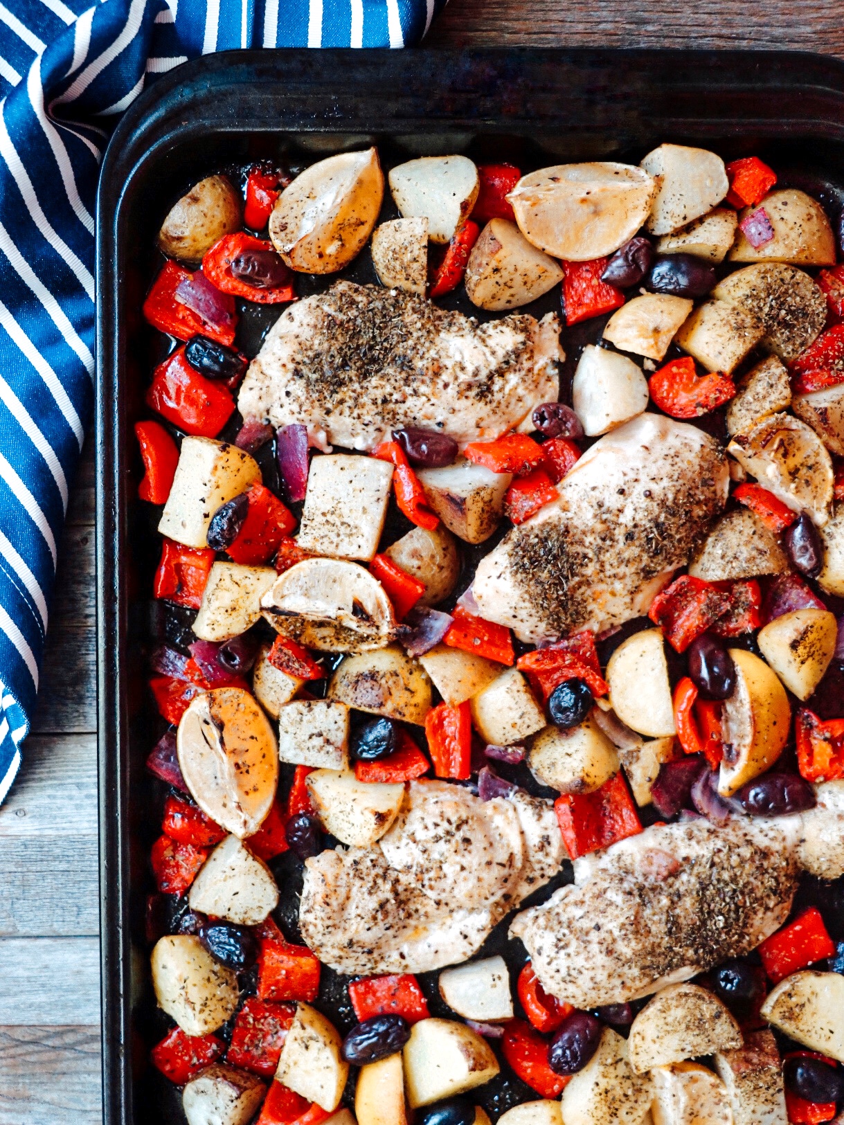 Easy Sheet Pan Greek Chicken