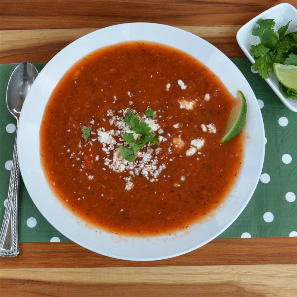 Fire-Roasted Tomato and Pepper Soup