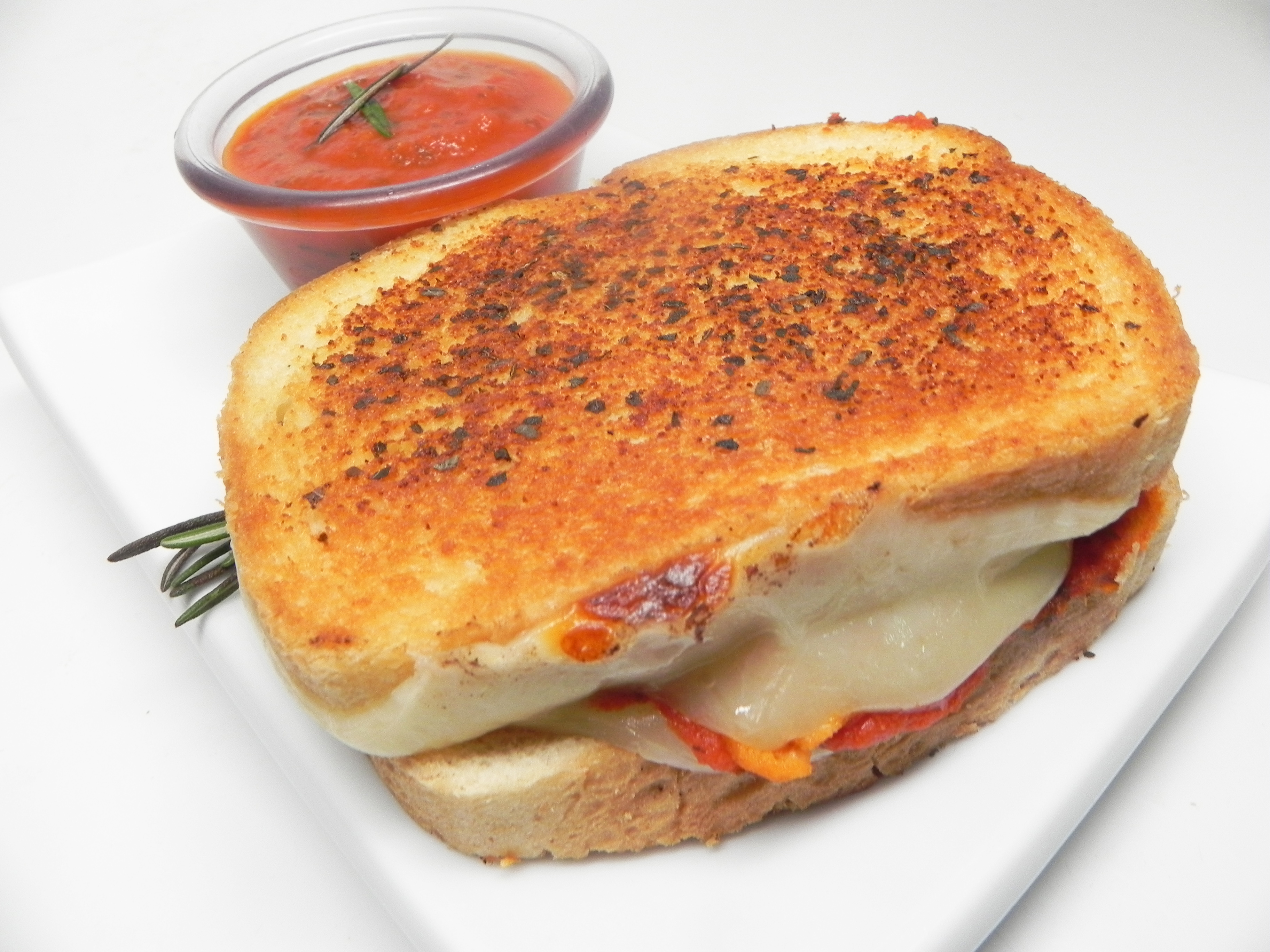 Lazy Chicken Parmesan Grilled Cheese