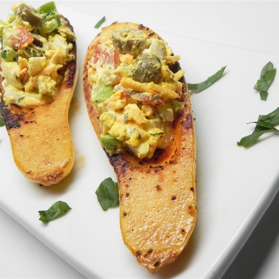Egg Salad in Squash Boats