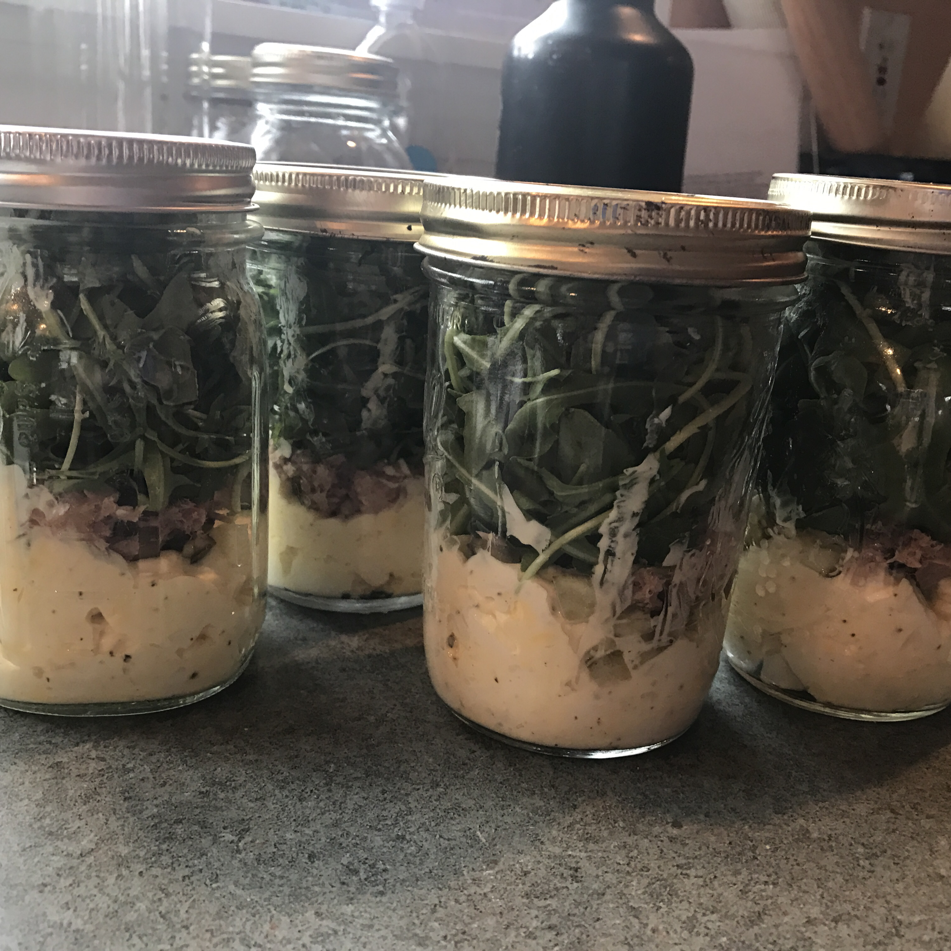 Mason Jar Egg and Tuna Salad