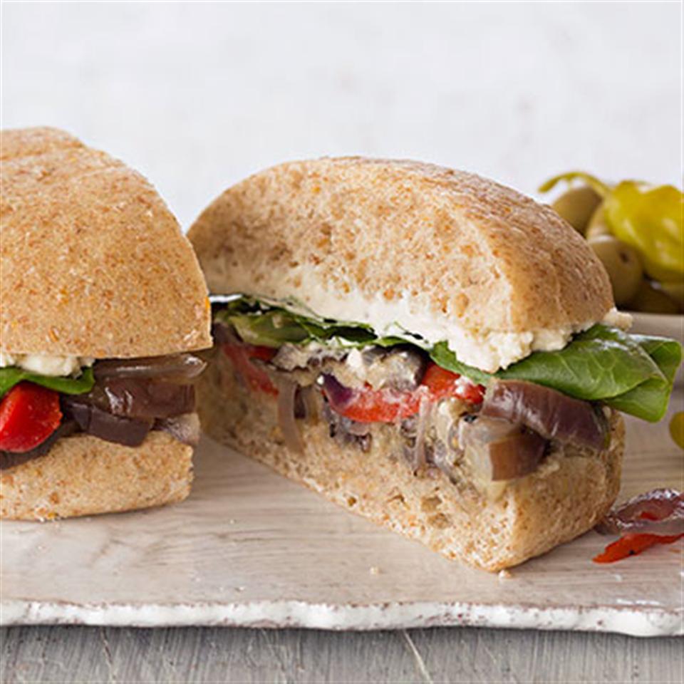 Roasted Eggplant Subs