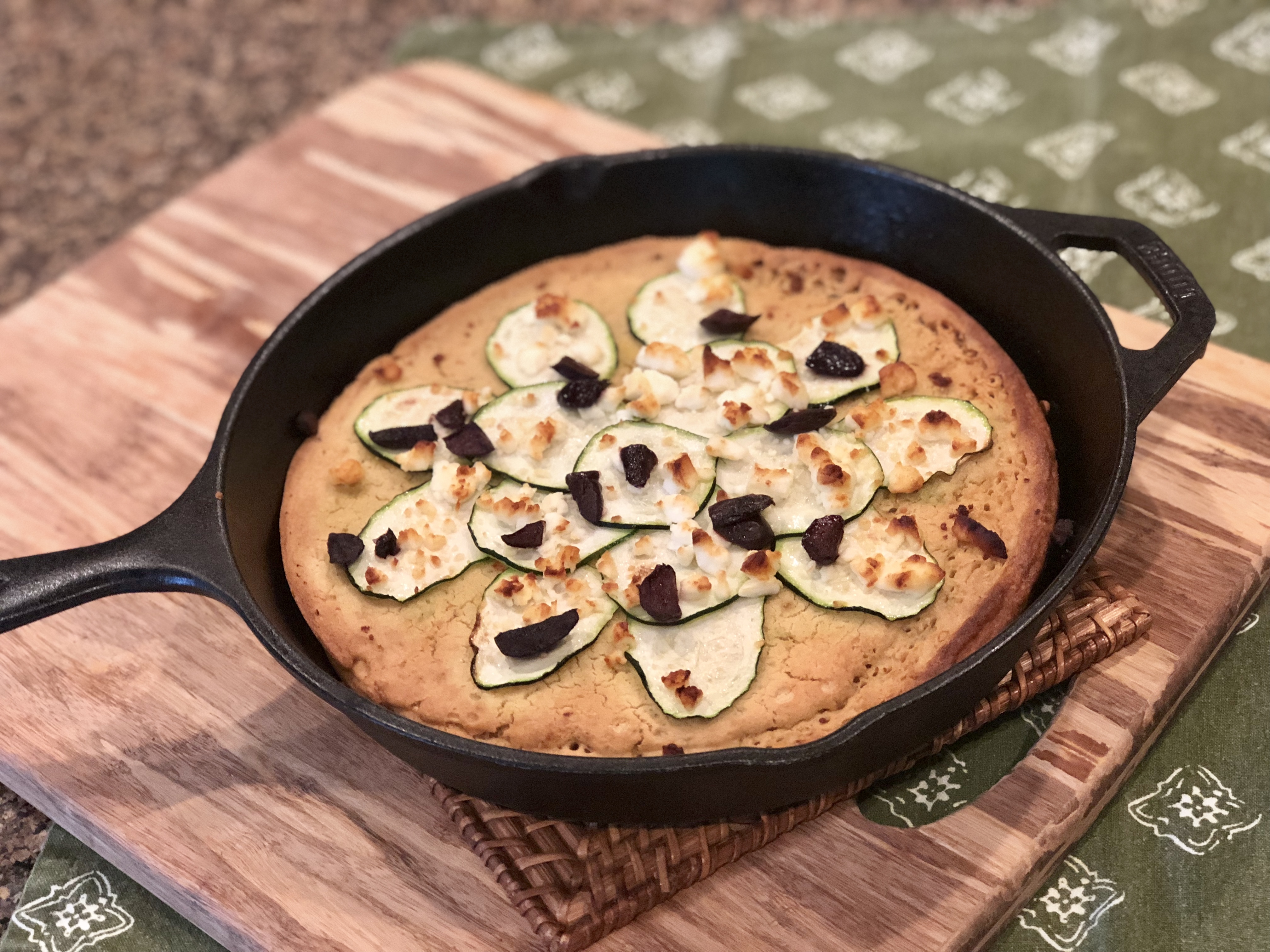 Feta and Zucchini Farinata Pizza (Gluten-Free Italian Flatbread)