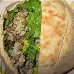 Beefy Rice Salad Sandwiches