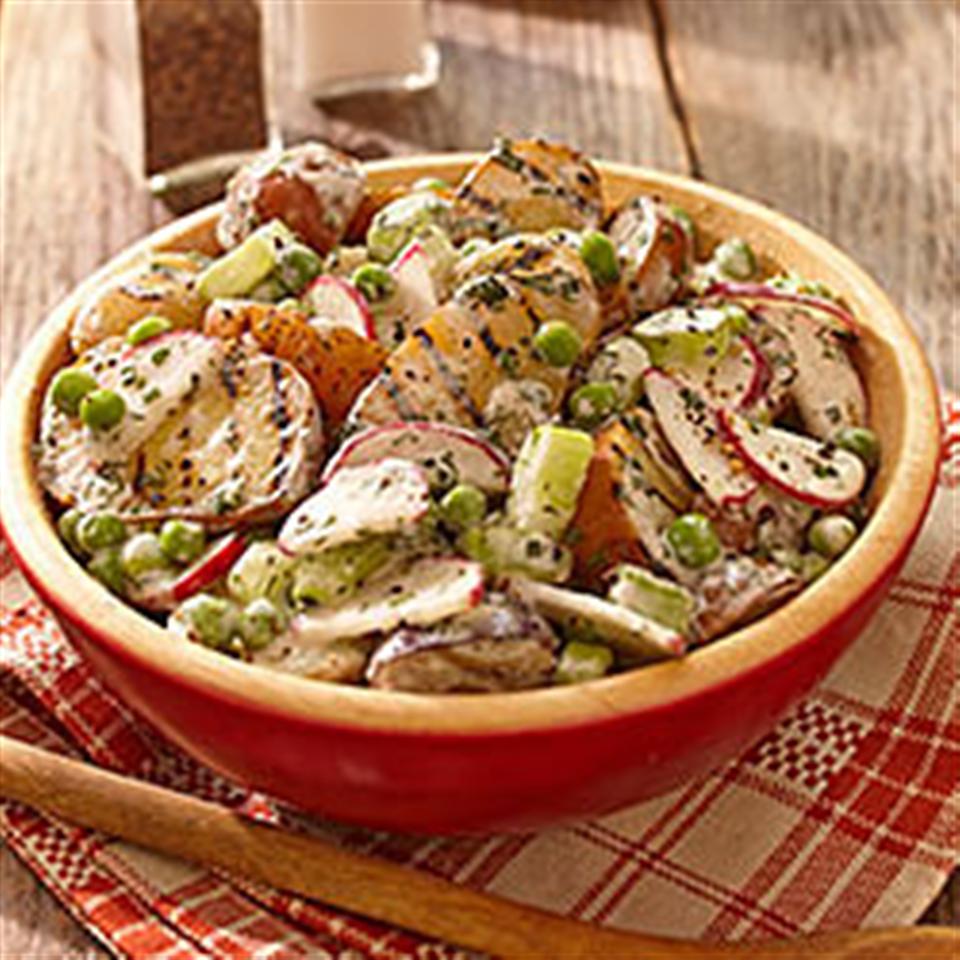 Creamy Herb Grilled Potato Salad