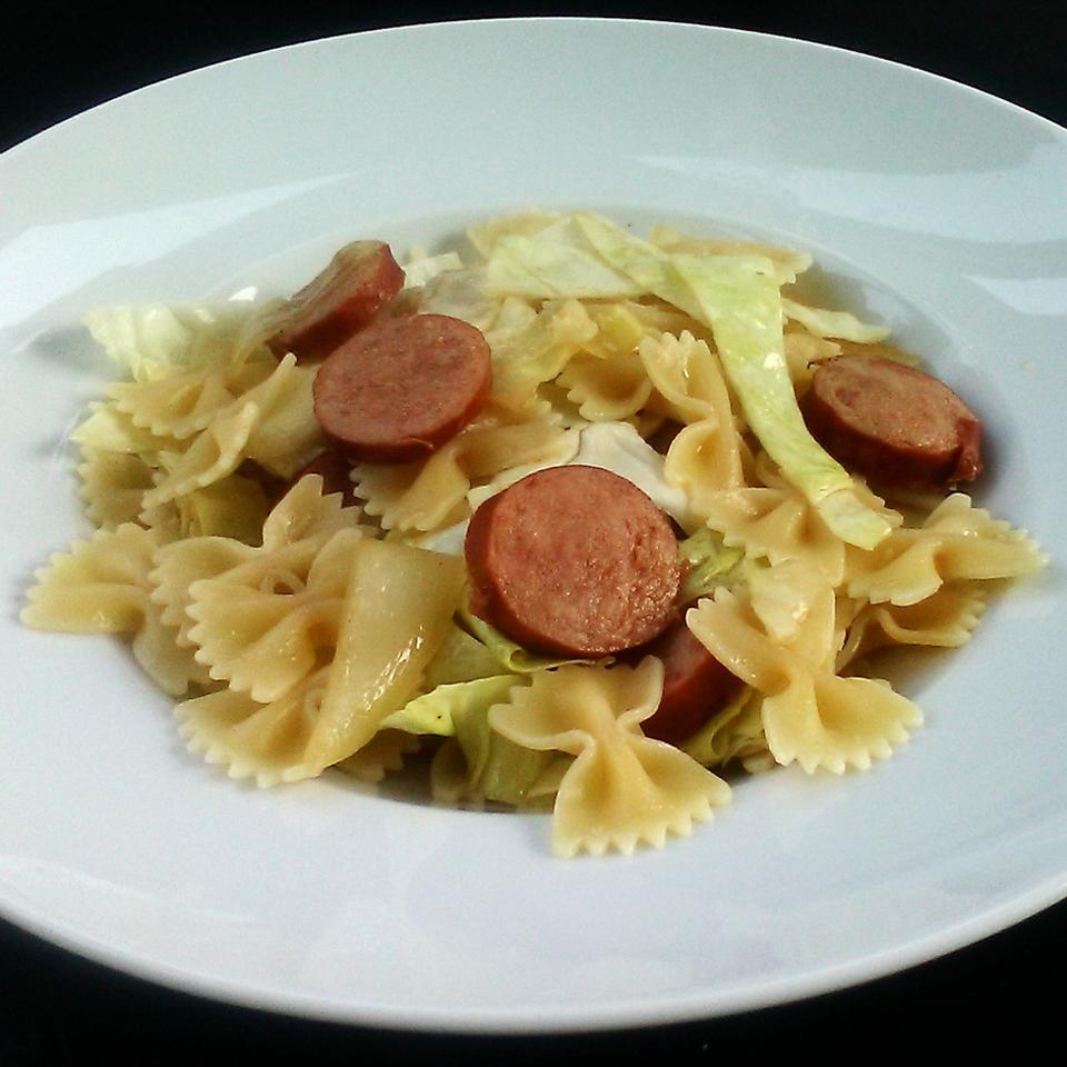 Cabbage and Smoked Sausage Pasta