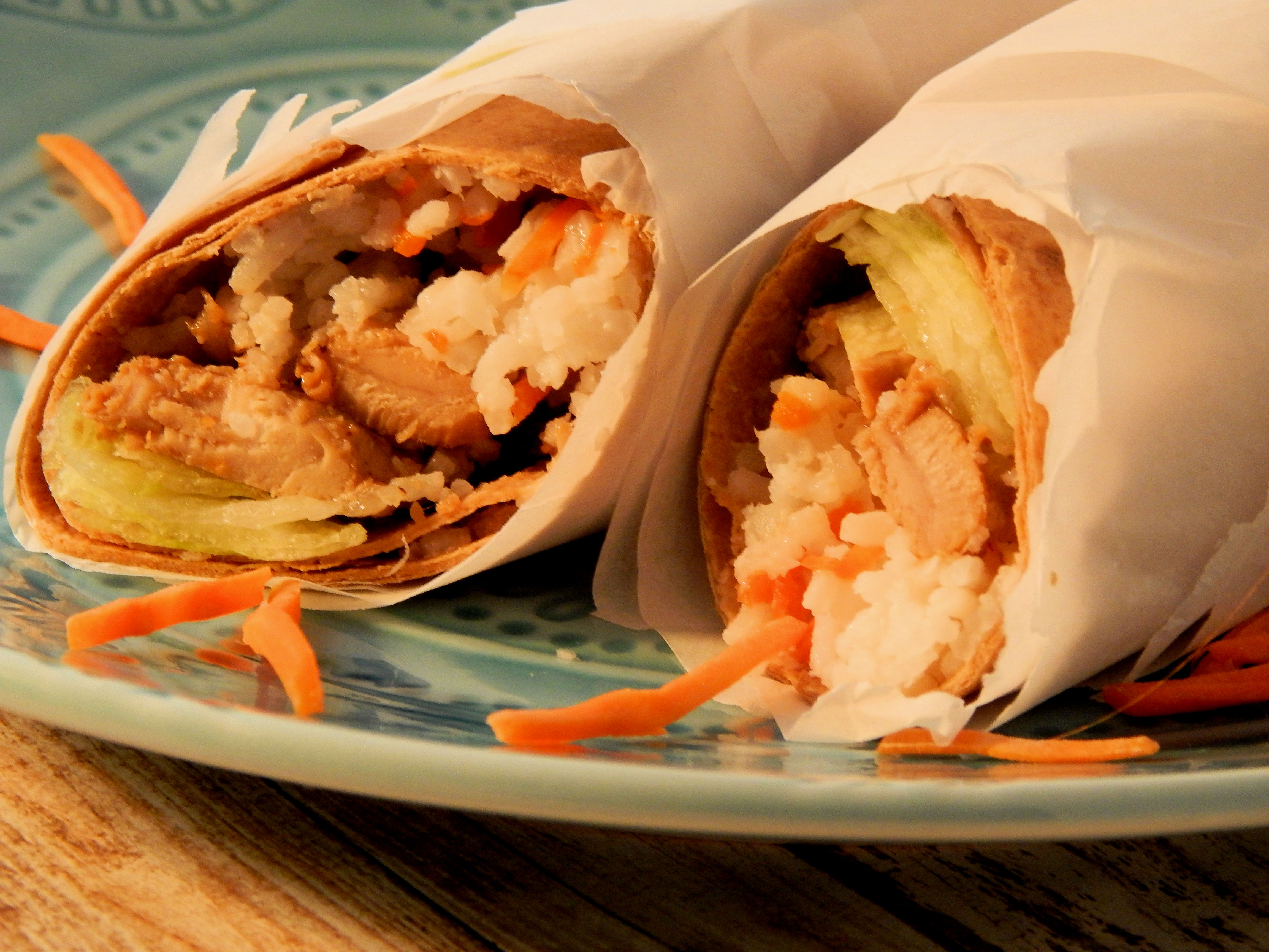 Honey Garlic Chicken Wraps