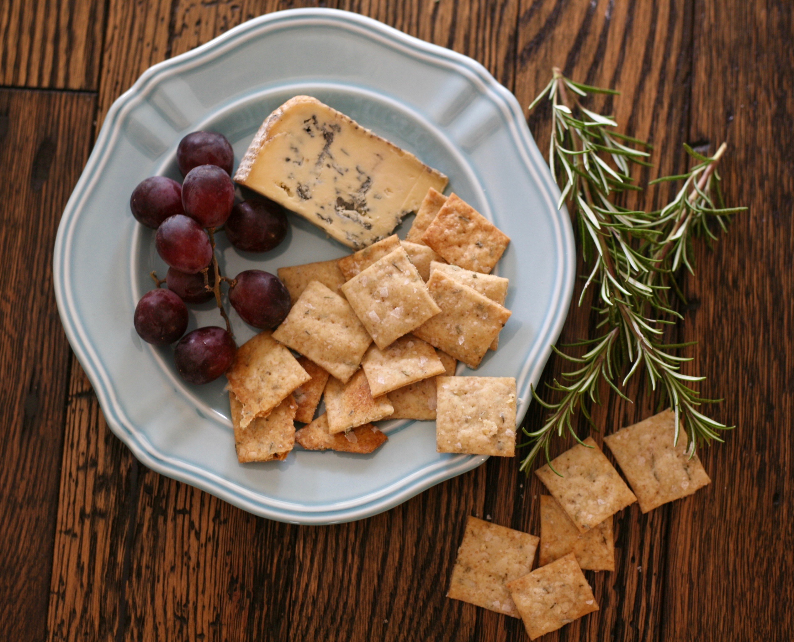 Sourdough Rosemary Crackers