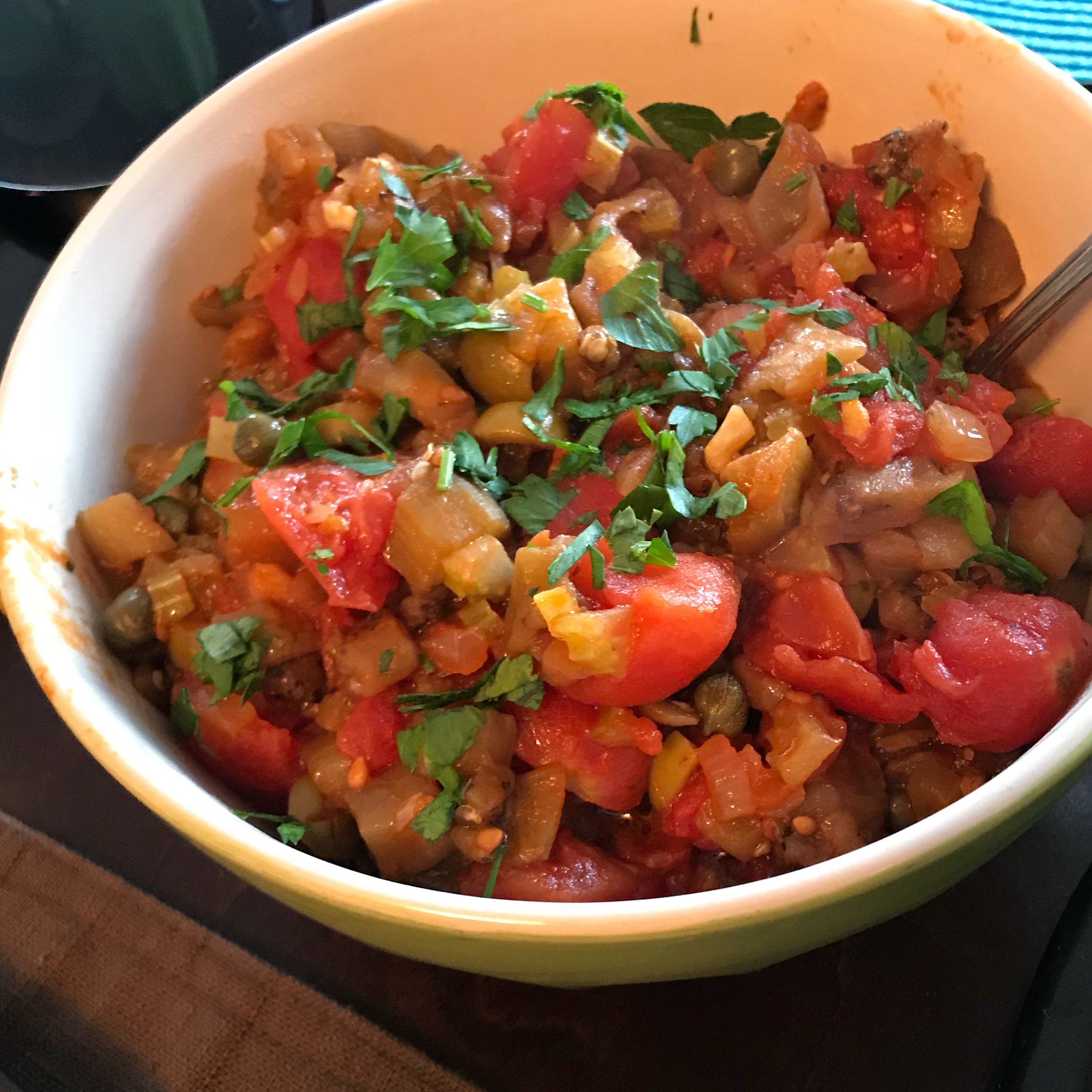 Eggplant Caponata (Sicilian Version)