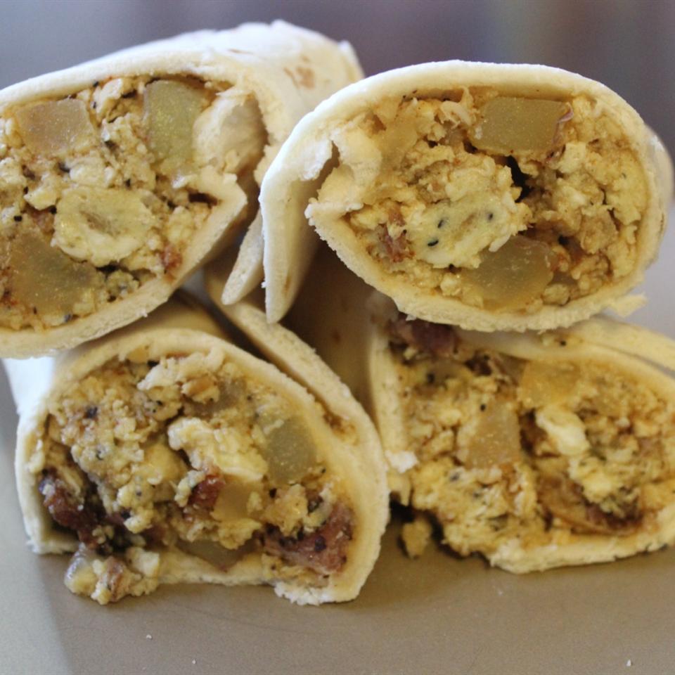 Bacon, Potato, and Egg Taco Ole